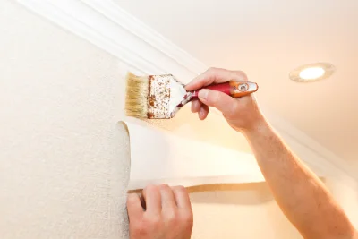 Pose de papier peint au Gault-du-Perche — revêtements muraux et toiles de verre